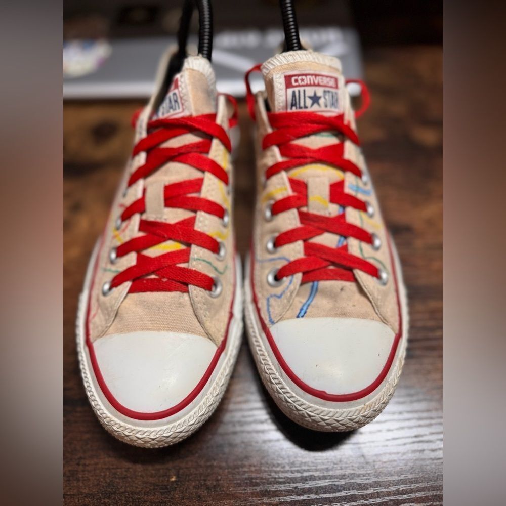 Converse tan map low sneakers size 7 - Picture 9 of 13